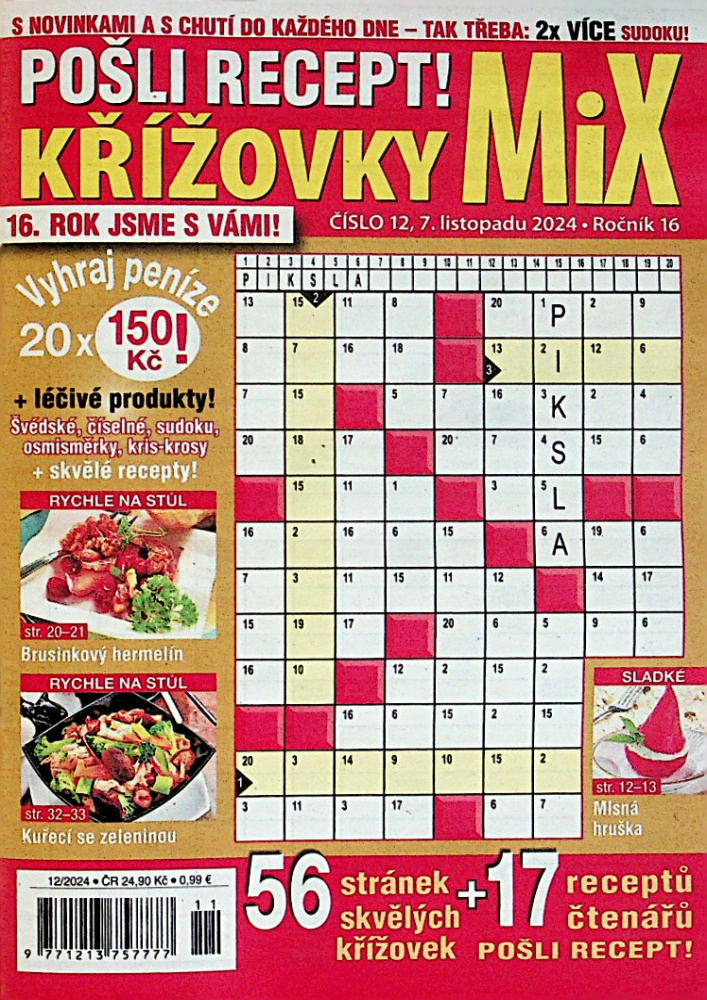 Pošli recept!Křížovky MIX (12/24)