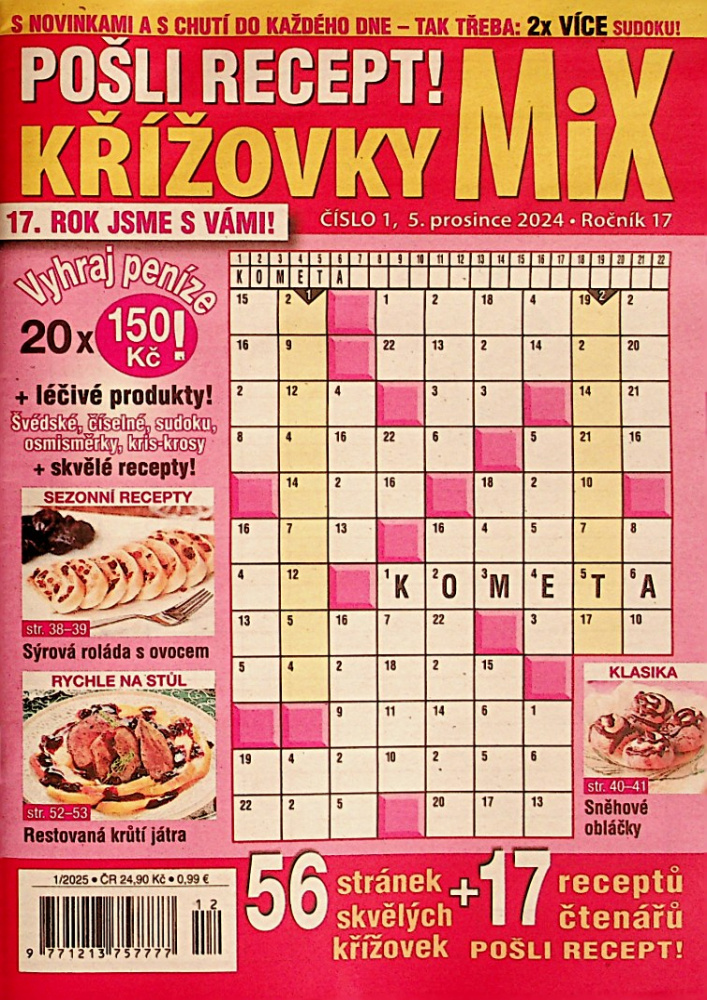 Pošli recept!Křížovky MIX (1/25)